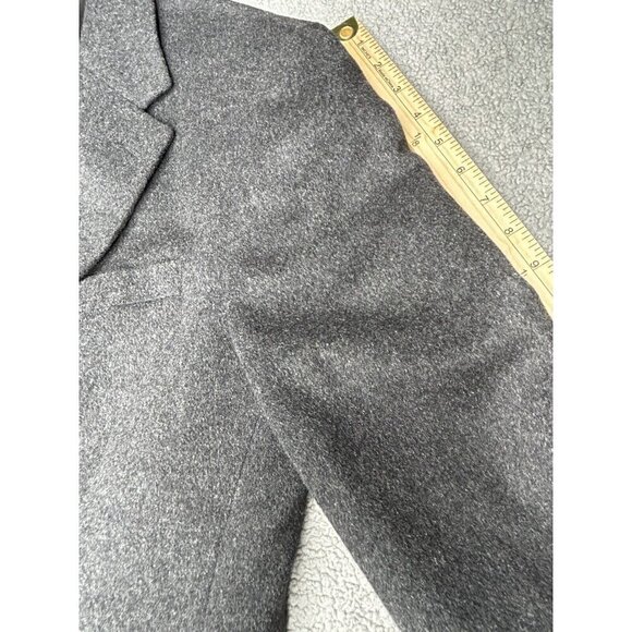 Stafford Wool Blazer Mens 40S Charcoal Gray Wool Jacket Sport Coat Casual Office - Picture 10 of 13